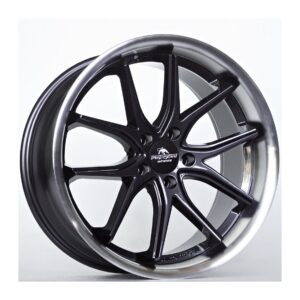 Storm 9.5x19 5x112 ET40 66.45 Black Magic Machined Lip