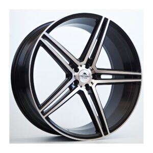 Bosan 9x22 5x112 ET25 66.45 Black Matt Face Machined